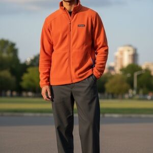 Columbia Men's NWT Burnt Orange Steens Mountain Full Zip Fleece Jacket Size XL